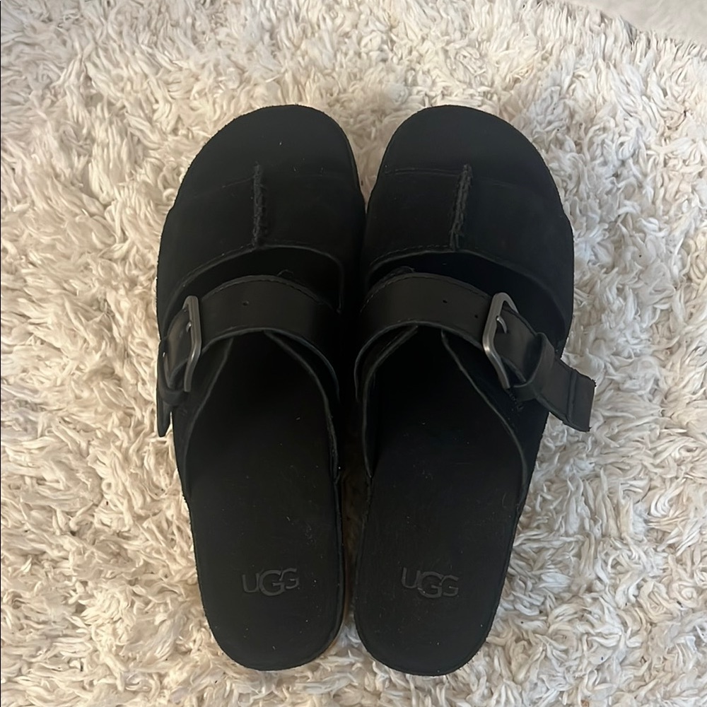 Ugg Black And Brown Platform Slides - image 5